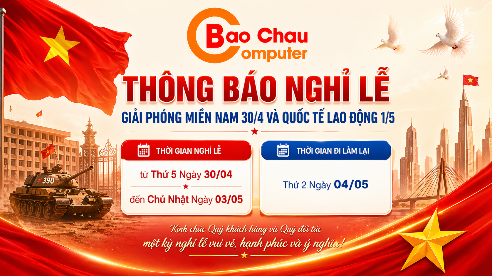Banner nghỉ lễ