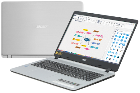 Laptop Acer Aspire A515-53-3153 NX.H6BSV.005 (Core i3-8145U/4Gb/1Tb HDD/ 15.6' FHD/VGA ON/Win10/Silver)
