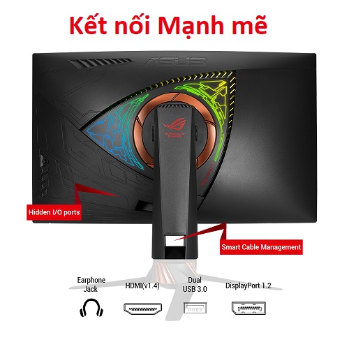Màn hình gaming Asus ROG Swift PG27VQ 27Inch 2K, 165Hz, 1ms, Curved