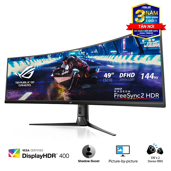 Màn hình Asus Gaming ROG Strix XG49VQ 49Inch 144Hz, Curved