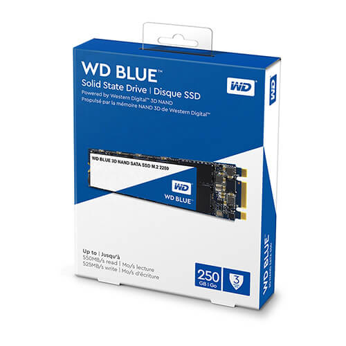 Ổ SSD Western Blue 250Gb M2.2280 (đọc: 540MB/s /ghi: 500MB/s)