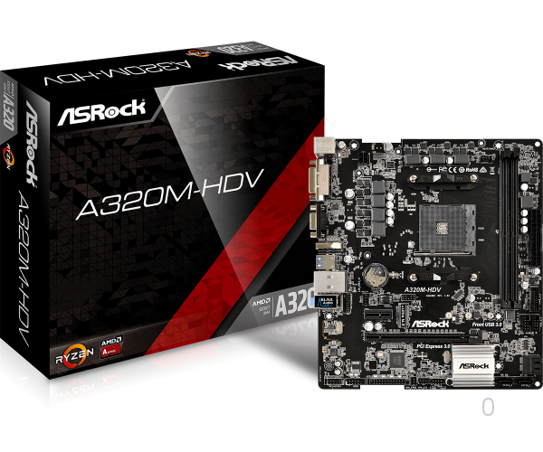 Main Asrock A320M-HDV R4.0 (Chipset AMD A320/ Socket AM4/ VGA onboard)