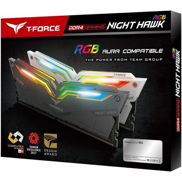 RAM Team T-Force Night Hawk RGB 16Gb (2x8Gb) DDR4-3200Mhz (Black)
