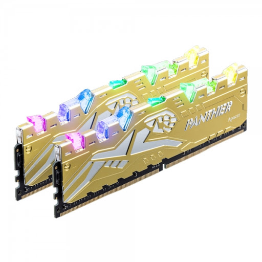 RAM (kit) Apacer Panther Rage RGB DDR4 (2x8) 16Gb 3000 Silver-Golden