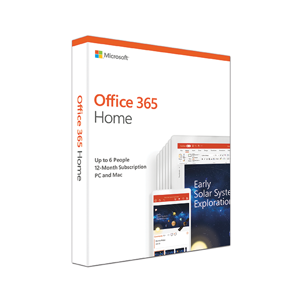 Phần mềm Microsoft Office 365 Home English 1YR P4 (6 user - 30 thiết bị - Win/Mac)