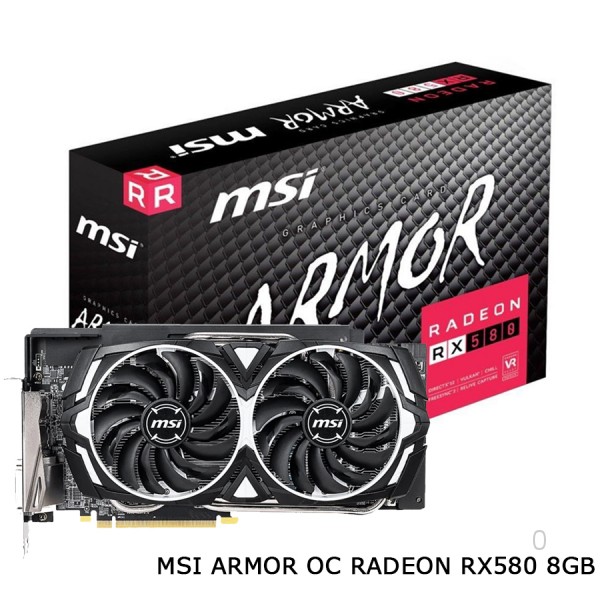 VGA MSI RX 580 ARMOR 8G OC (AMD Radeon/ 8Gb/ DDR5/ 256 Bits)
