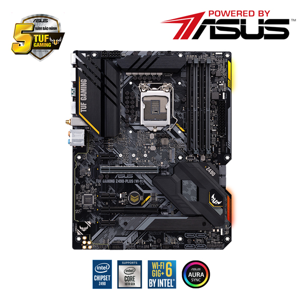 Main Asus TUF Gaming Z490-PLUS (WI-FI) (Chipset Intel Z490/ Socket LGA1200/ VGA onboard)