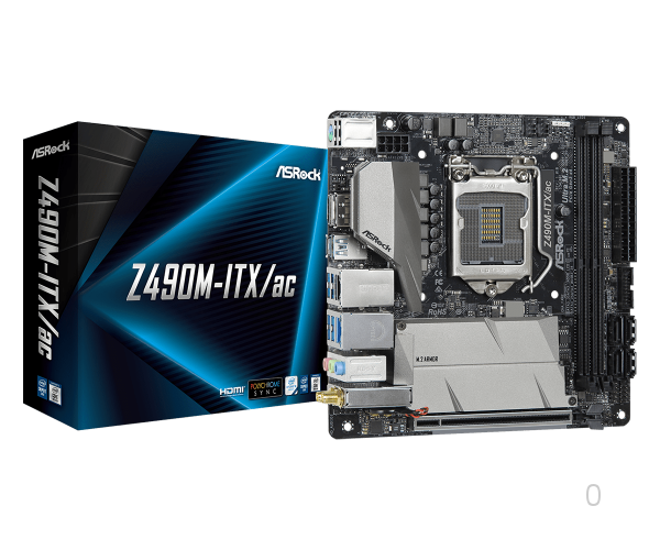 Mainboard Asrock Z490M-ITX/ac (Chipset Intel Z490/ Socket SK1200/ VGA onboard/Mini-ITX)