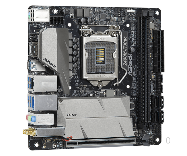 Mainboard Asrock Z490M-ITX/ac (Chipset Intel Z490/ Socket SK1200/ VGA onboard/Mini-ITX)