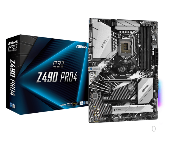 Mainboard Asrock Z490 Pro4 (Chipset Intel Z490/ Socket SK1200/ VGA onboard/ATX)