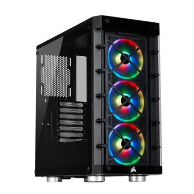 Vỏ máy tính Corsair 465X TG 3Fan RGB Black (CC-9011188-WW) Mid - Tower (Micro ATX / ATX / Mini-ITX)