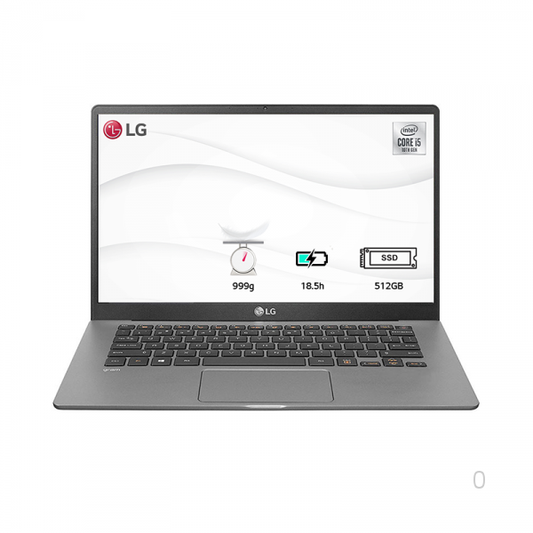 Laptop LG Gram 14ZD90N-V.AX55A5 - i5-1035G7/8GB/512GB SSD/14"FHD/VGA ON/Dos (Dark Silver/LED_KB)