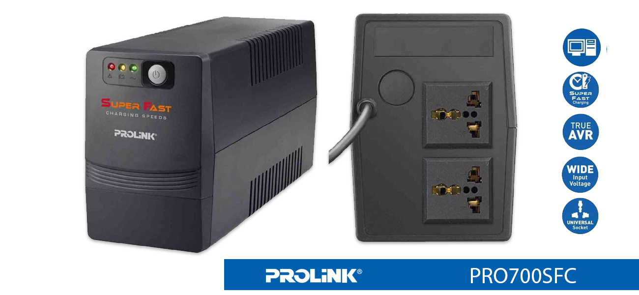 Bộ lưu điện UPS Prolink PRO700SFC 650VA