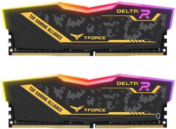 RAM KIT TEAM T-FORCE DELTA TUF GAMING ALLIANCE RGB 16Gb (2x8Gb) DDR4-3200