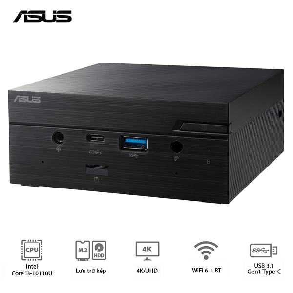 Máy tính để bàn mini Asus PN62S-BB3060MV (Core i3-10110U/Ram 2Gb/128Gb SSD/Win10)
