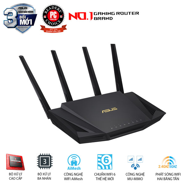 Bộ phát wifi ASUS RT-AX58U AX3000