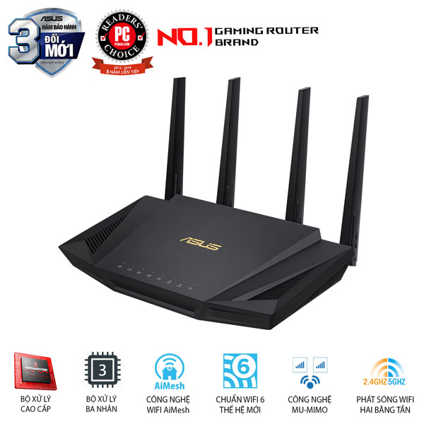 Bộ phát wifi ASUS RT-AX58U AX3000