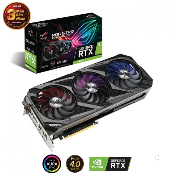 Card màn hình ASUS ROG STRIX-RTX3070-8G-GAMING (NVIDIA Geforce/ 8Gb/ GDDR6)