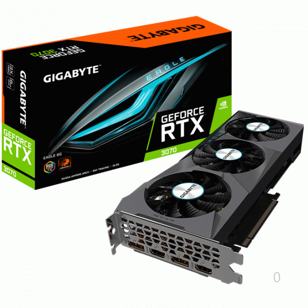Card màn hình Gigabyte GeForce RTX 3070 EAGLE 8G (NVIDIA Geforce/ 8Gb/ GDDR6) GV-N3070EAGLE-8GD