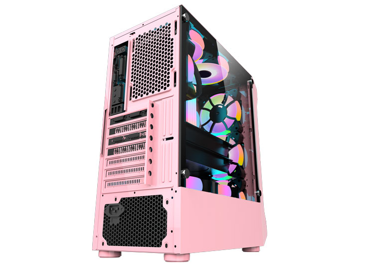 Vỏ máy tính Mik AH01 Pink (ATX, mATX)
