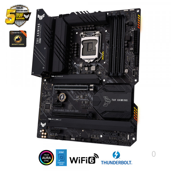 Main Asus TUF Gaming Z590-PLUS WIFI (Chipset Intel Z590/ Socket LGA1200/ VGA onboard/ATX)
