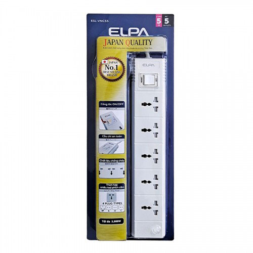 Ổ cắm điện ELPA ESL-VNC55 (5 ổ cắm điện)
