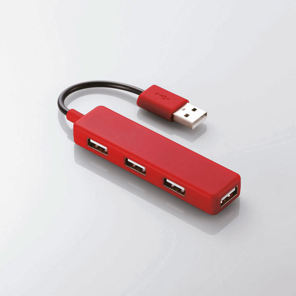 Bộ chia Elecom USB 2.0 1 ra 4 (Red)