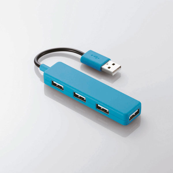 Bộ chia Elecom USB 2.0 1 ra 4 (Blue)