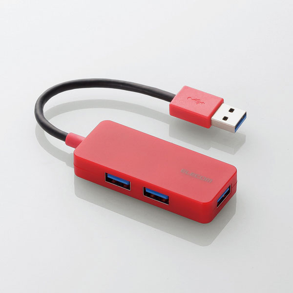 Bộ chia Elecom USB 3.0 1 ra 3 (Red)