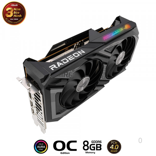 VGA  Asus ROG-STRIX-RX6600XT-O8G-GAMING (AMD Radeon/ 8Gb/ GDDR6/ 128 Bits)