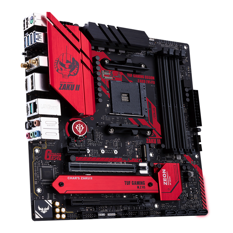 Main Asus TUF GAMING B550M (Wi-Fi) ZAKU II EDITION (Chipset AMD B550/ Socket AM4/ VGA onboard/M-ATX)
