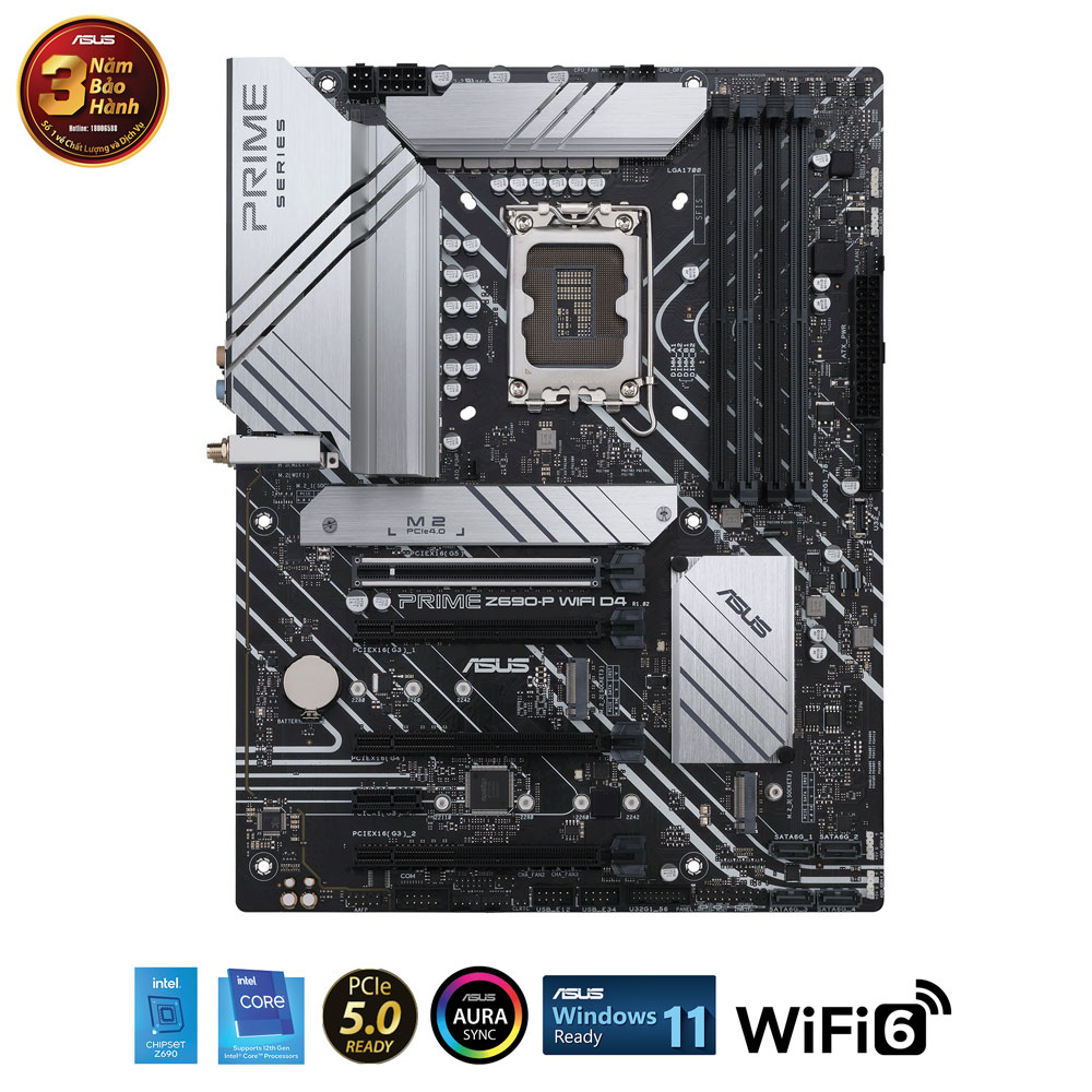 Main Asus TUF GAMING Z690-PLUS WIFI D4 (Chipset Intel Z690/ Socket LGA1700/ VGA onboard/ATX)