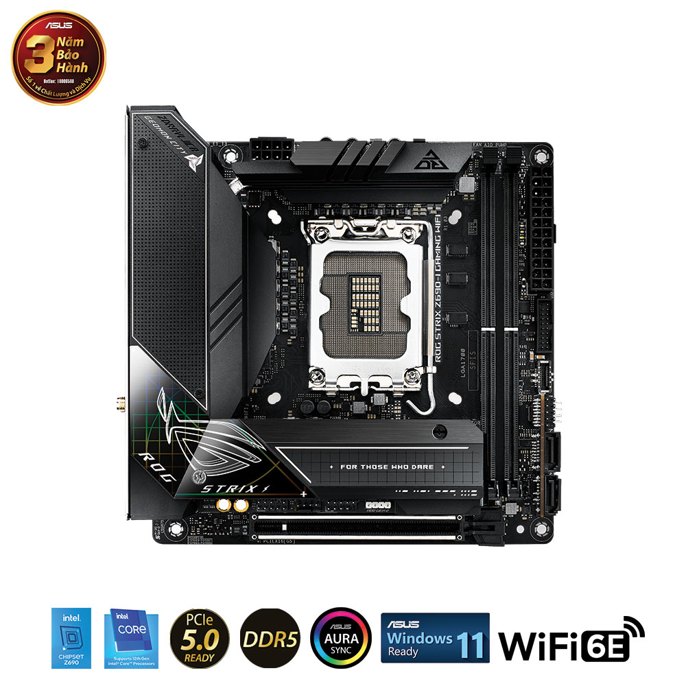 Main Asus ROG STRIX Z690-I GAMING WIFI (Chipset Intel Z690/ Socket LGA1700/ VGA onboard/ITX)