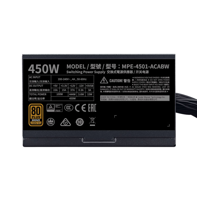 Nguồn Cooler Master MWE 450 BRONZE - V2 230V