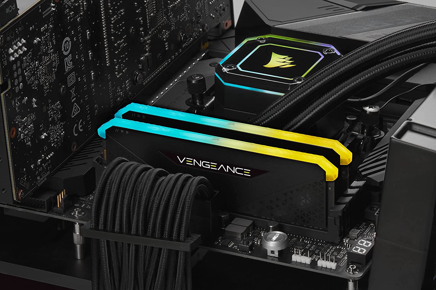 Ram Desktop Corsair Vengeance RS RGB (CMG32GX4M2E3200C16) 32GB (2x16GB) DDR4 3200MHz