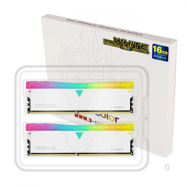 RAM Kit V-Color Prism RGB 16Gb (2x8Gb) DDR4 3200 (White)