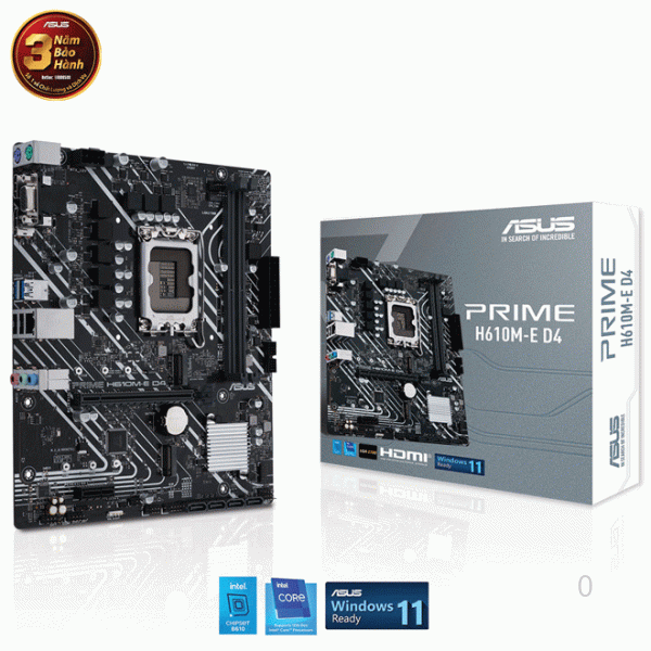 Main Asus PRIME H610M-E D4 (Chipset Intel H610/ Socket LGA1700/ VGA onboard/mATX)