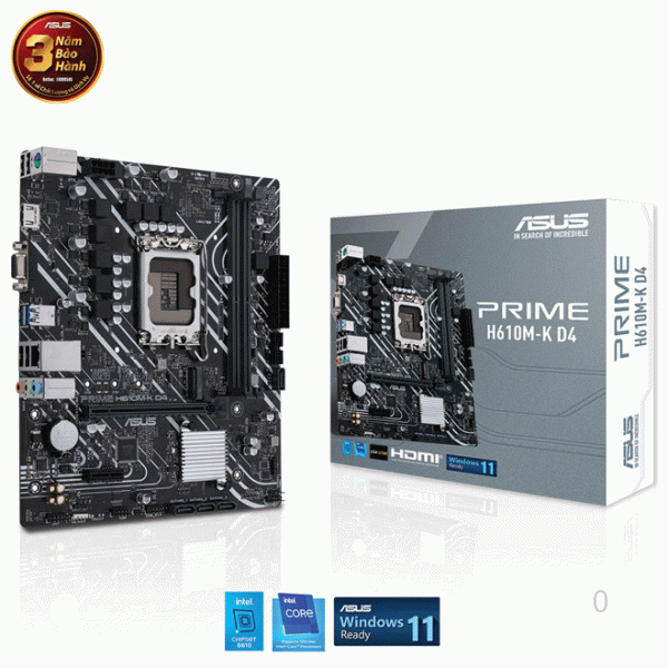 Main Asus PRIME H610M-K D4 (Chipset Intel H610/ Socket LGA1700/ VGA onboard/mATX)