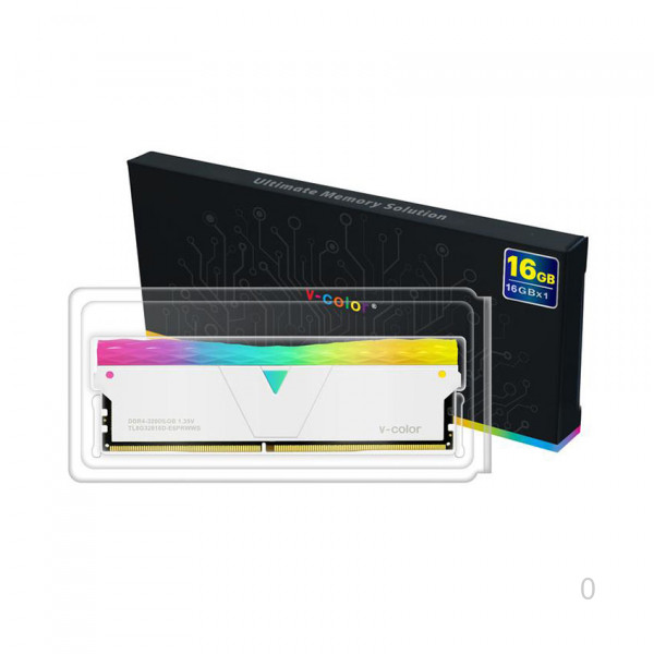 Ram Desktop V-color Prism Pro RGB White (TL1632816A-E6PRWWS) 16GB (1x16GB) DDR4 3200Mhz