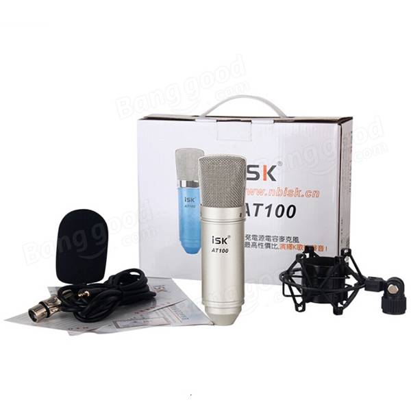 Bộ mic hát livestream mic ISK AT100 Sound Card XOX K10th