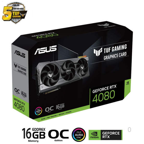 Card màn hình ASUS TUF RTX 4080 16GB OC Gaming(4080/16Gb Gddr6x/OC/Aurasync)