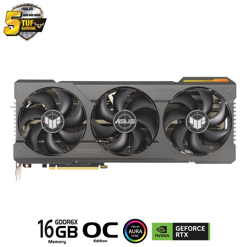 Card màn hình ASUS TUF RTX 4080 16GB OC Gaming(4080/16Gb Gddr6x/OC/Aurasync)