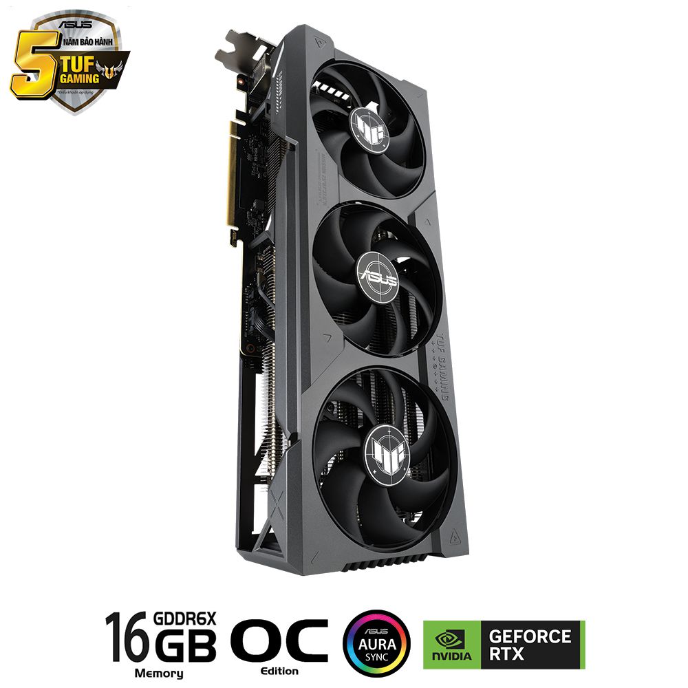 Card màn hình ASUS TUF RTX 4080 16GB OC Gaming(4080/16Gb Gddr6x/OC/Aurasync)