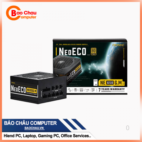 Nguồn ANTEC NeoECO Modular Gold NE650G(650W/Tụ nhật/80Plus Gold/BH7 năm)