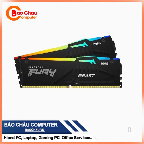RAM Kit Kingston Fury Beast 32Gb (2x32Gb) DDR5 5200 (KF552C40BBAK2-64)