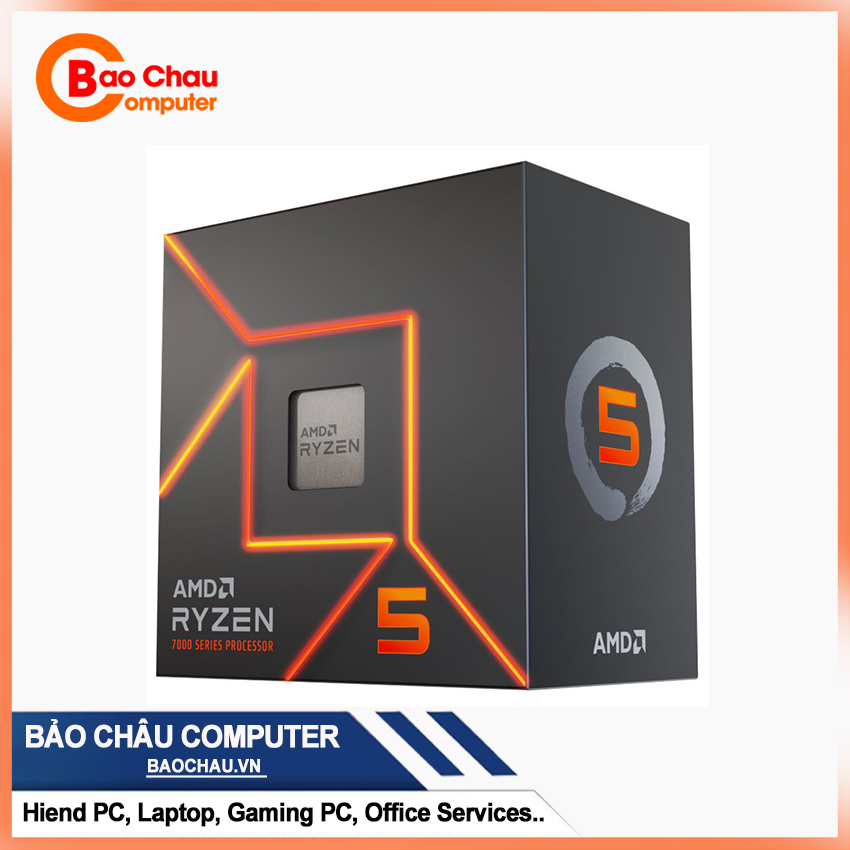 CPU AMD Ryzen 5 7600 / 3.8GHz Boost 5.1GHz / 6 nhân 12 luồng / 38MB / AM5