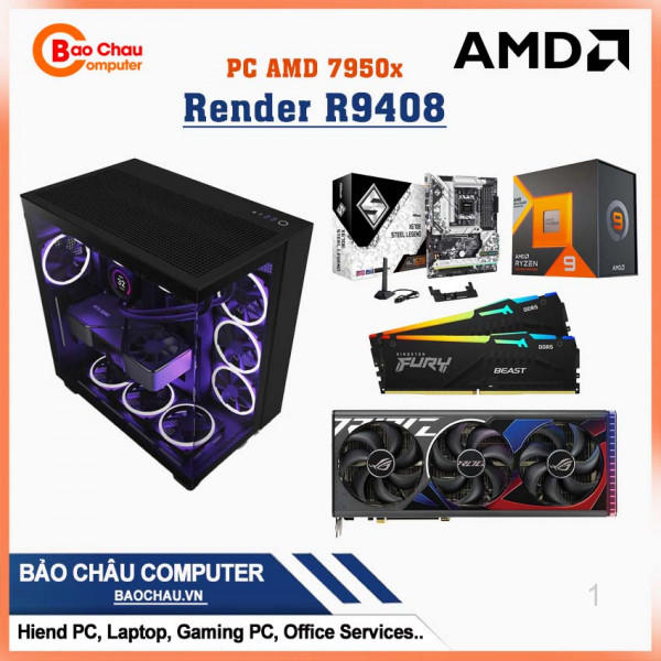 Máy tính để bàn PCBC Gaming R9408( R9 7950x/R32D5 /S1TB/Vga4080