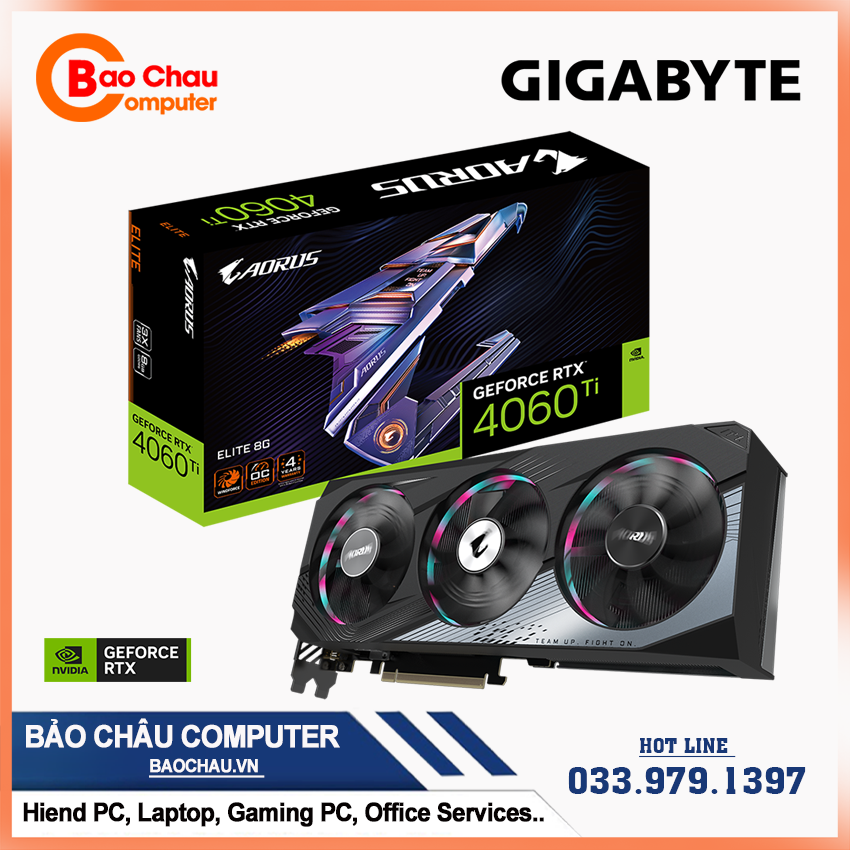 Card đồ họa RTX 4060TI AORUS ELITE  8G