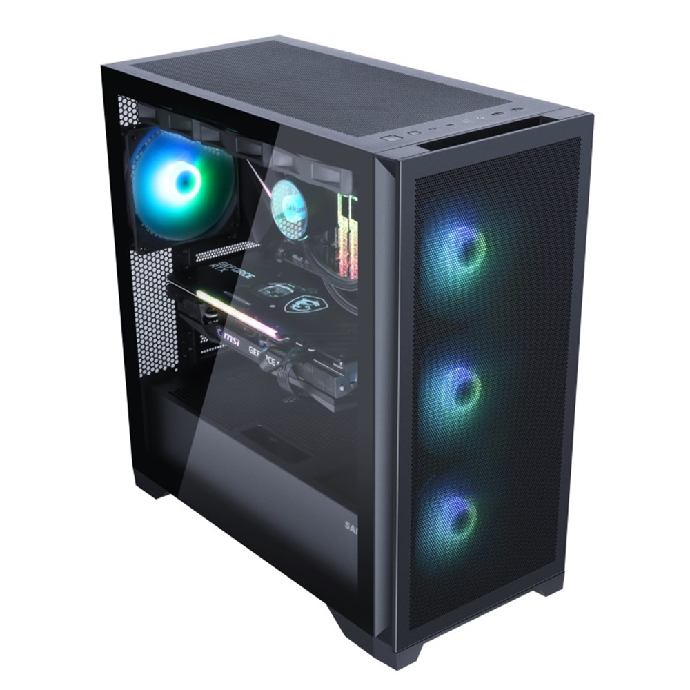 Vỏ Case SAMA 4502 Black( ATX/3Fan/Thép/Đen)