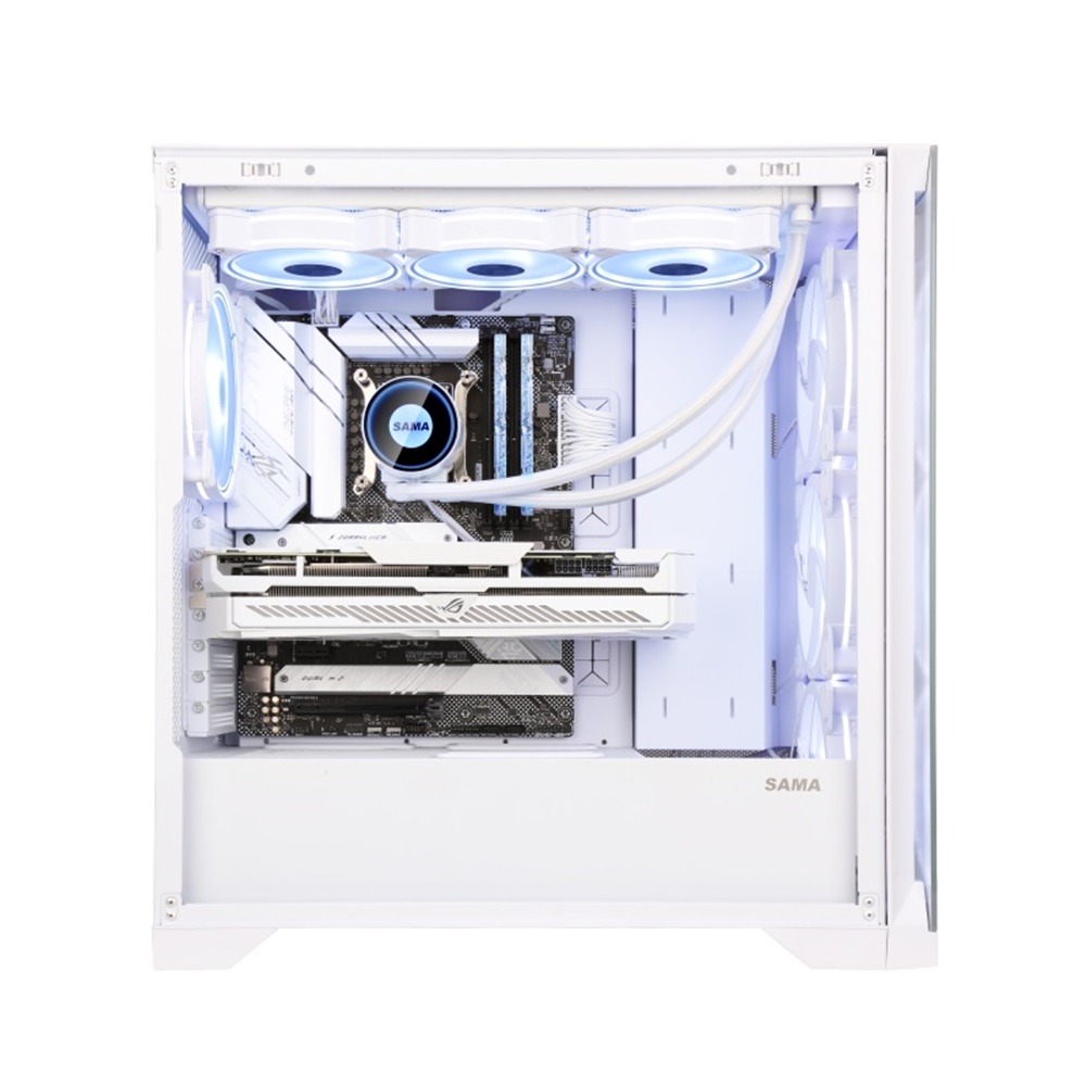 ỏ Case SAMA 4502 White( ATX/3Fan/Thép/Trắng)